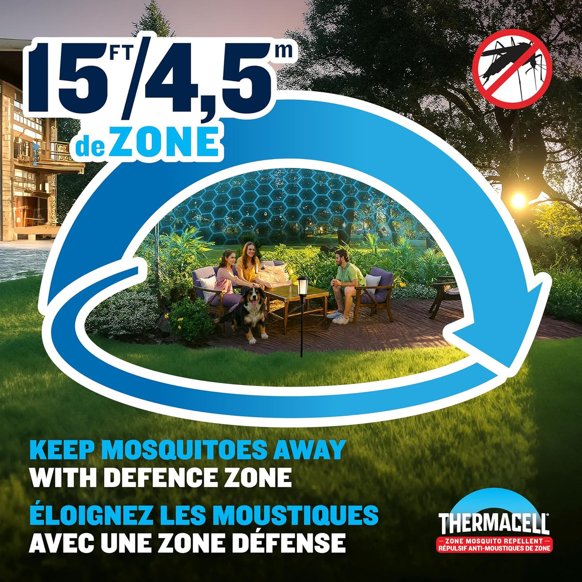 Thermacell Patio Shield Mosquito Repellent Torch – 15 ft Protection