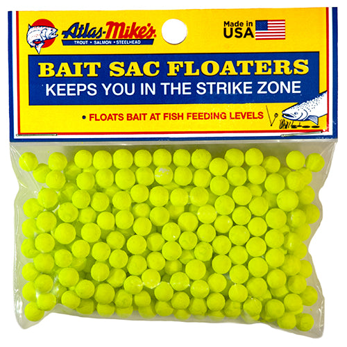99007 Atlas Mike’s Bait Sac Floaters – Chartreuse