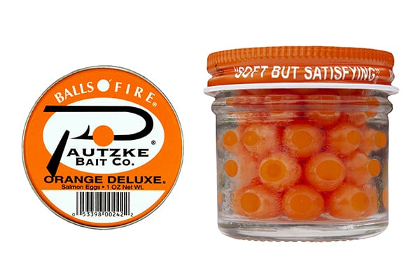 Pautzke Balls O’ Fire Salmon Eggs – Orange Deluxe – product packaging