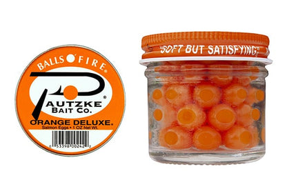Pautzke Balls O’ Fire Salmon Eggs – Orange Deluxe – product packaging