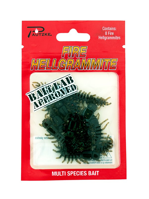 Pautzke Fire Hellgrammites – Green Pumpkin – product packaging