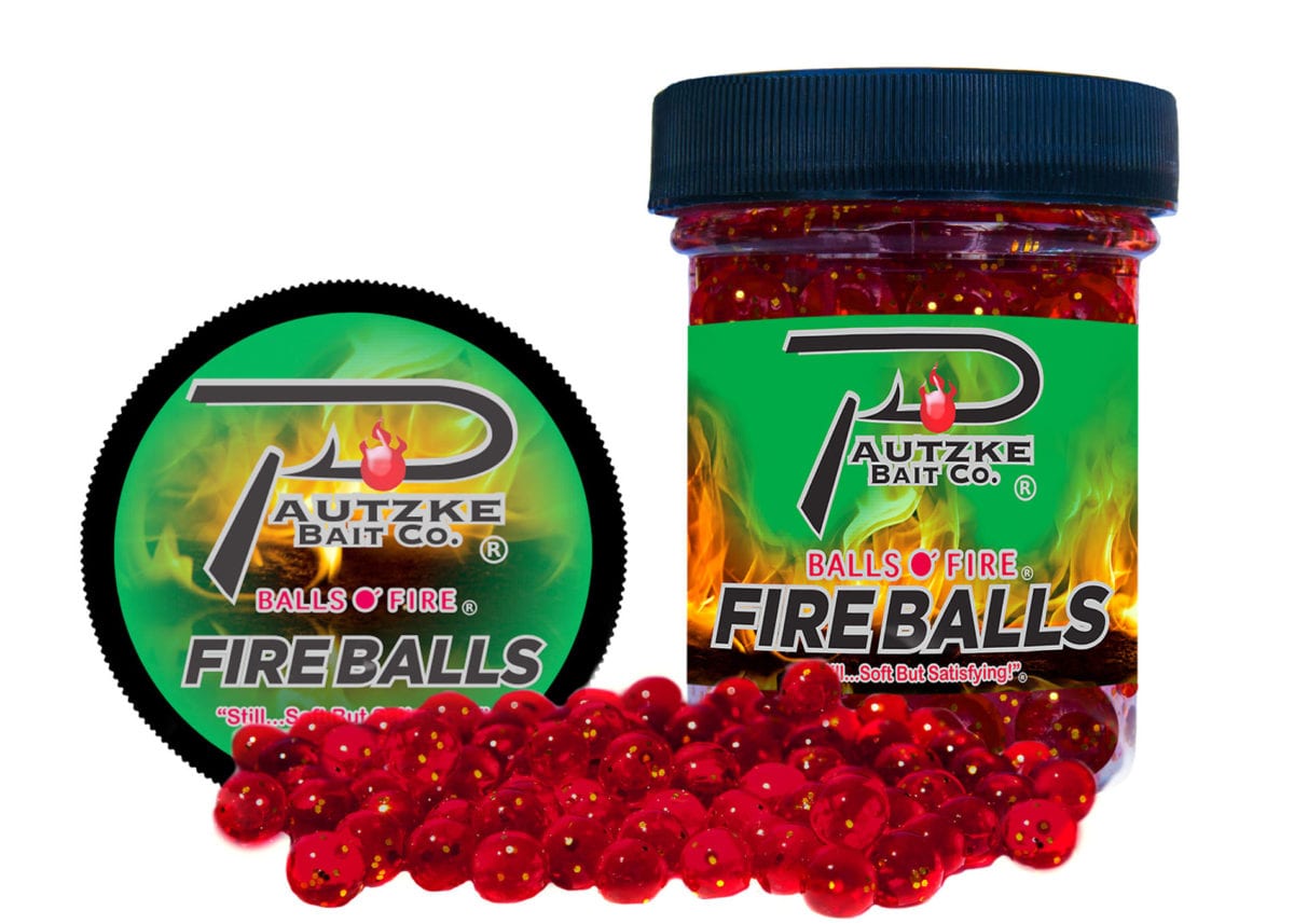 Pautzke Fire Balls – Red Glitter 1.65 oz – product packaging