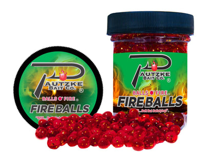 Pautzke Fire Balls – Red Glitter 1.65 oz – product packaging