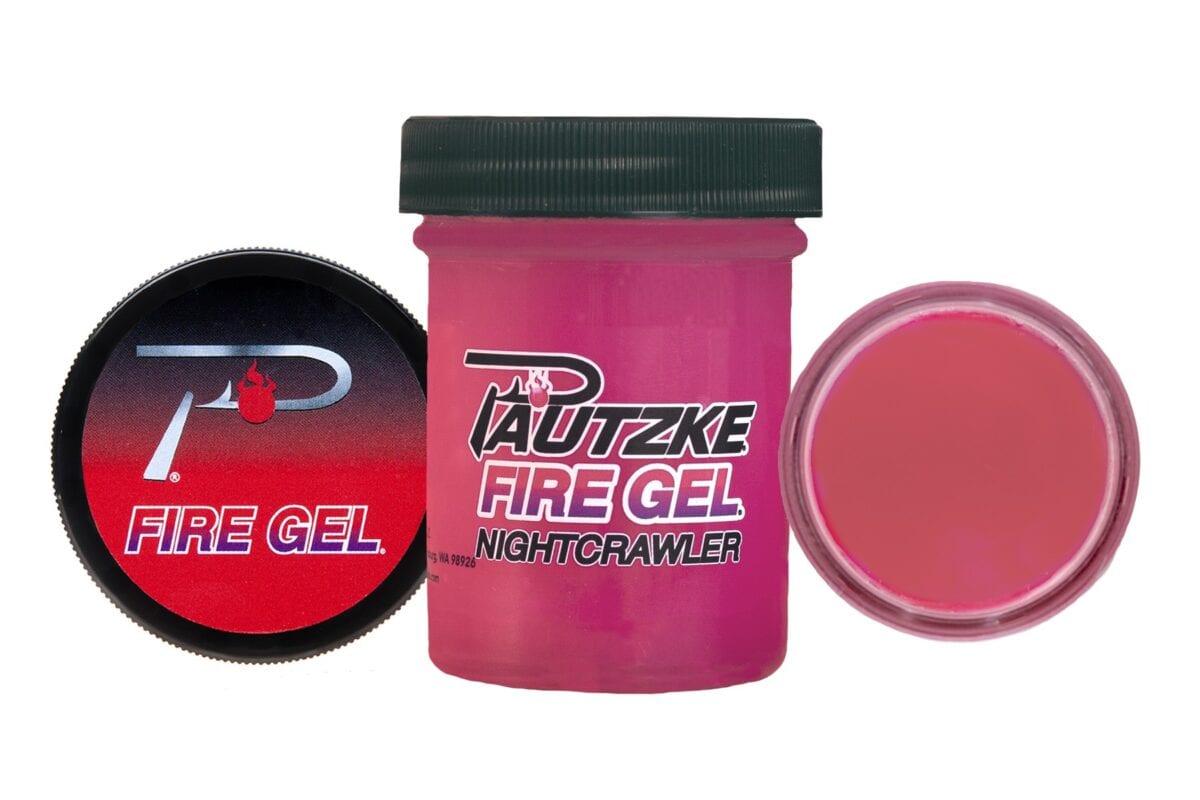 Pautzke Fire Gel – Nightcrawler – product packaging