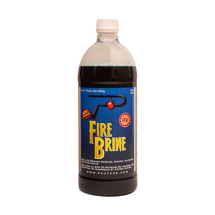 Pautzke Fire Brine – Blue 32 oz – product packaging