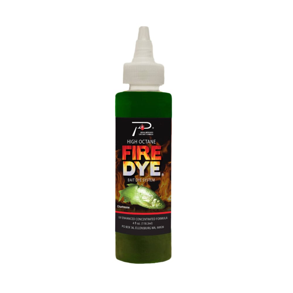 Pautzke Fire Dye – Chartreuse 4 oz – product packaging