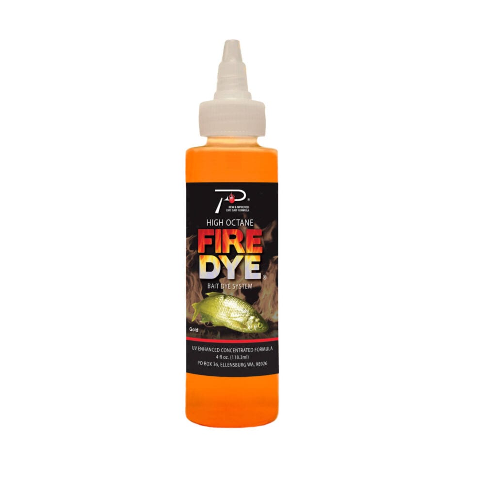 Pautzke Fire Dye – Gold 4 oz – product packaging