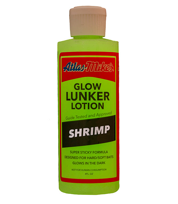 6406 Atlas Mike’s Glow Lunker Lotion – Shrimp/Glow