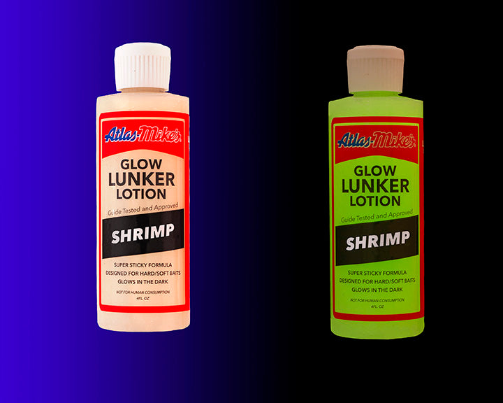 6406 Atlas Mike’s Glow Lunker Lotion – Shrimp/Glow