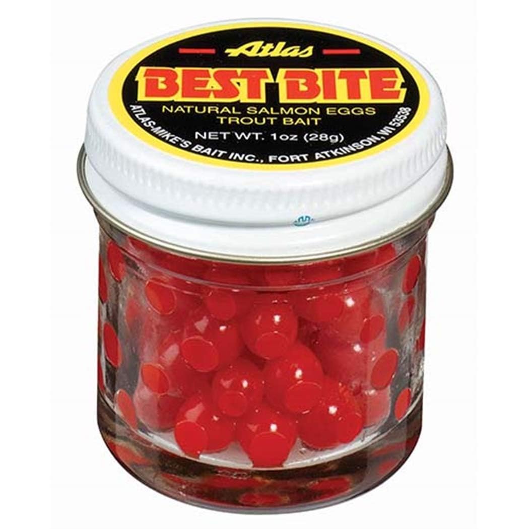 Atlas Best Bite red natural salmon eggs, 28 g jar