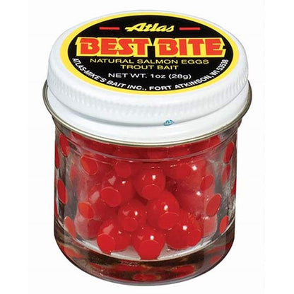Atlas Best Bite red natural salmon eggs, 28 g jar