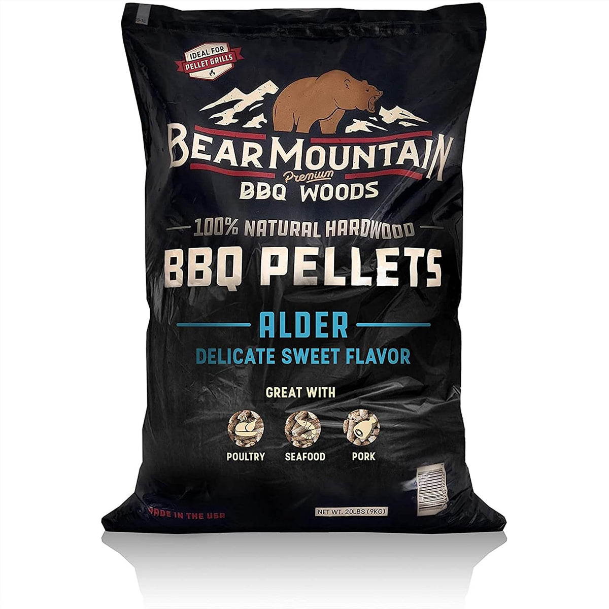 Bear Mountain — Alder pellet bag, front