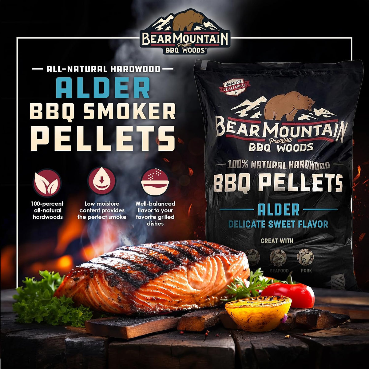Bear Mountain — Alder smoke flavour and food pairing information