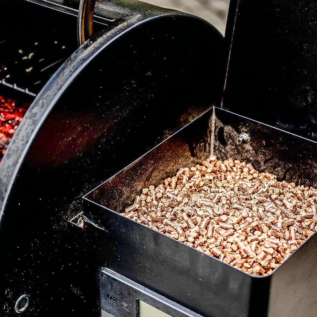Bear Mountain — Hardwood pellets in a grill hopper