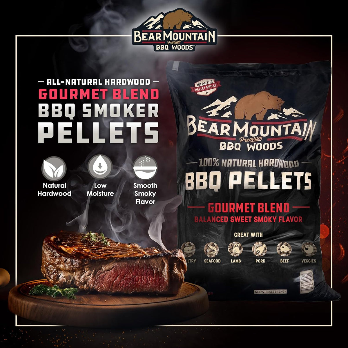 Bear Mountain — Gourmet Blend smoke flavour and food pairing information