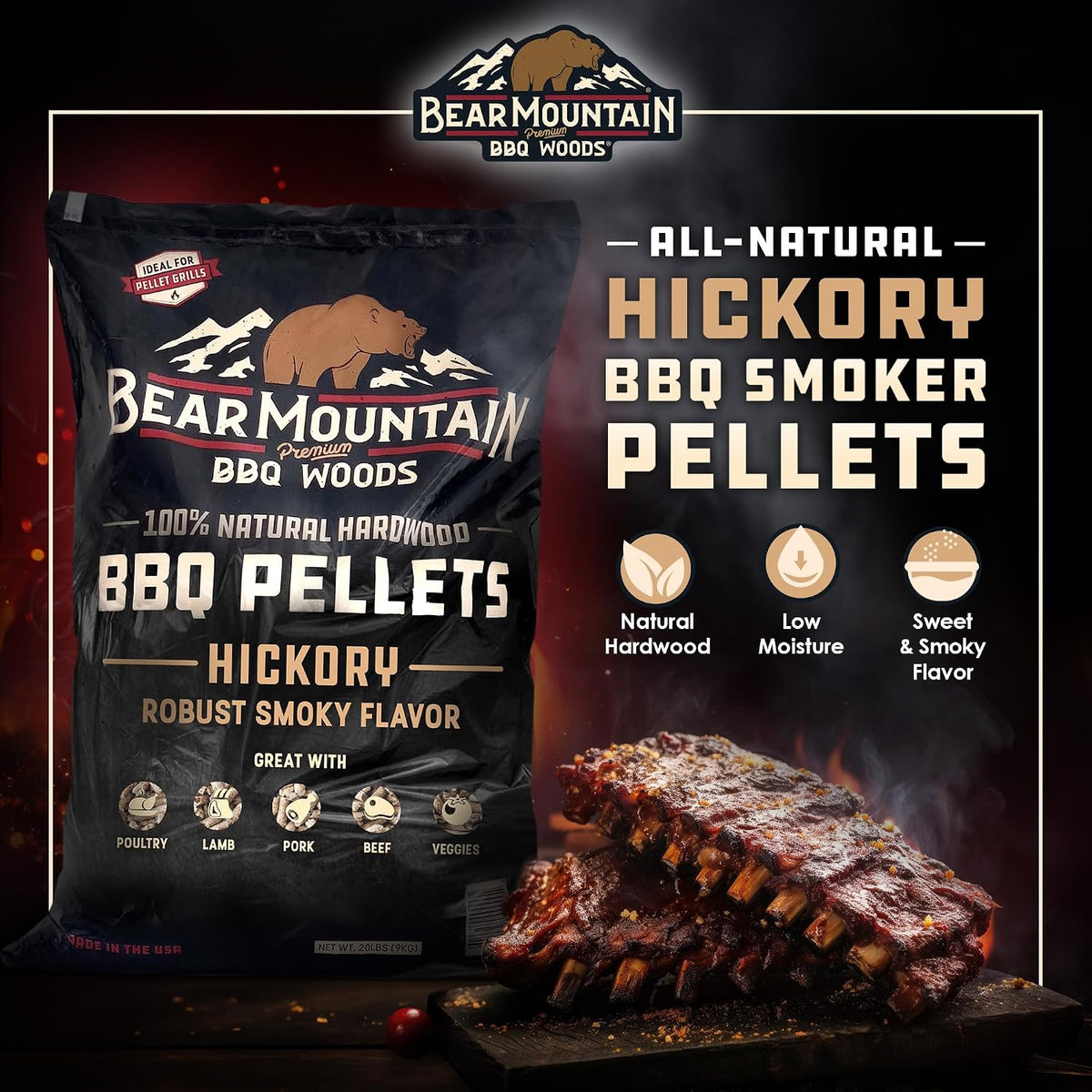 Bear Mountain — Hickory smoke flavour information