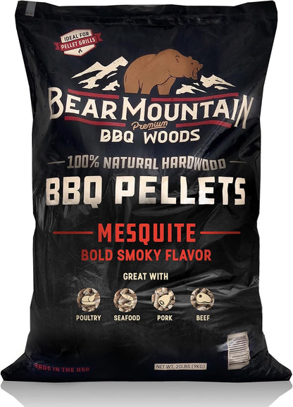 Bear Mountain — Mesquite pellet bag, front
