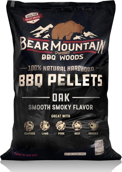 Bear Mountain — Oak pellet bag, front