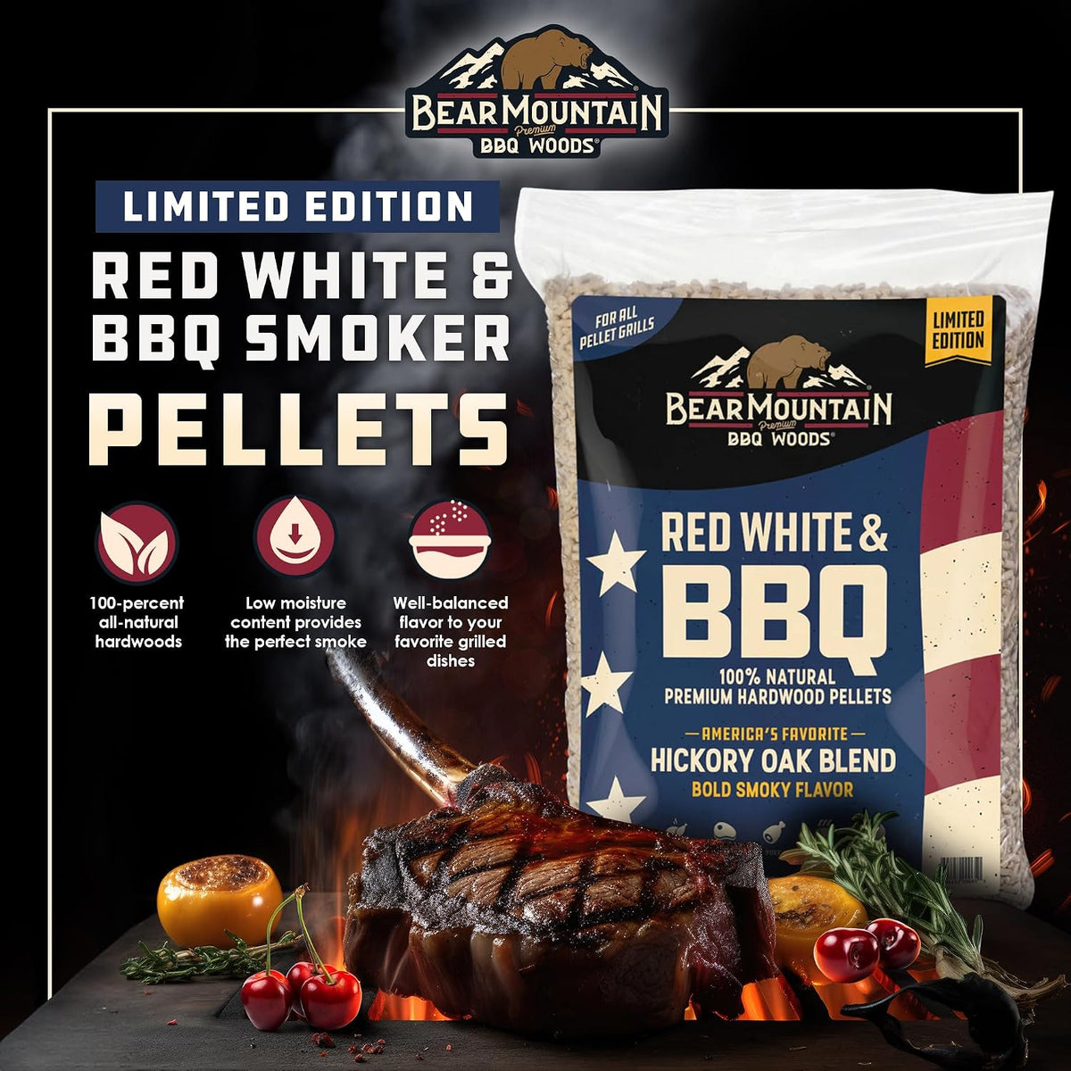 Bear Mountain — Red, White & BBQ smoke flavour information