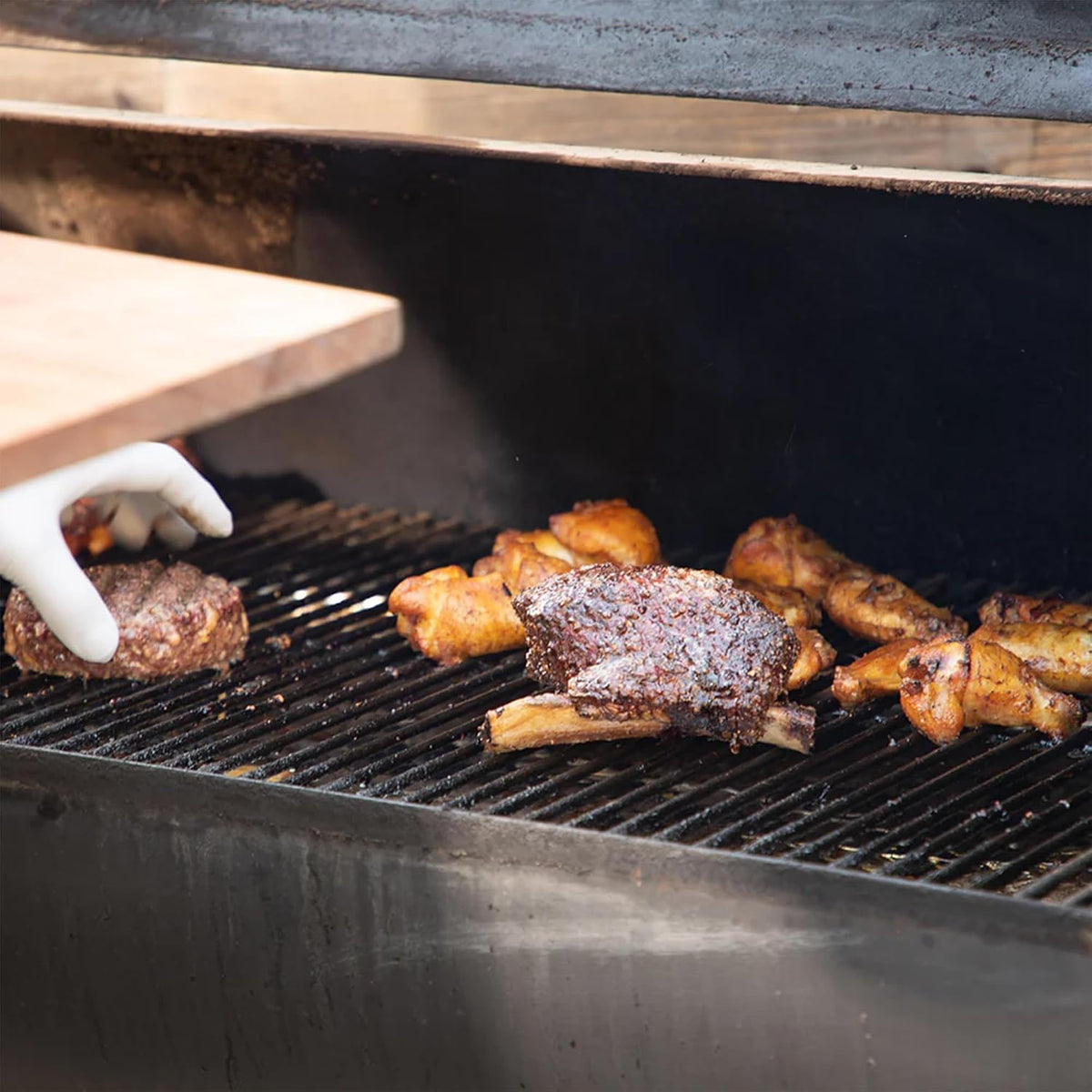 Bear Mountain — Meat cooking on a grill