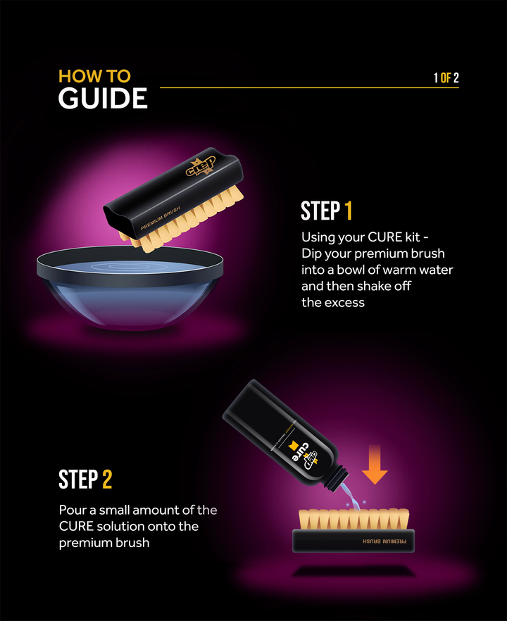 Using Crep Protect cleaning solution