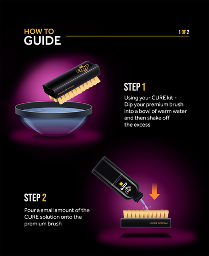 Using Crep Protect cleaning solution