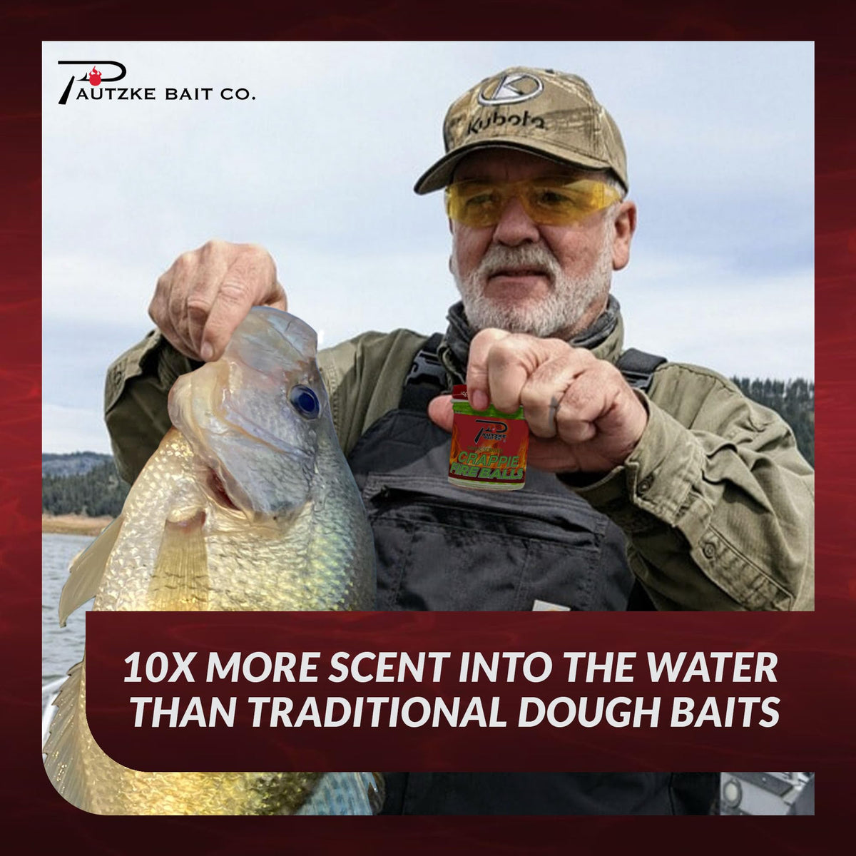 Crappie angler and Pautzke scent feature graphic