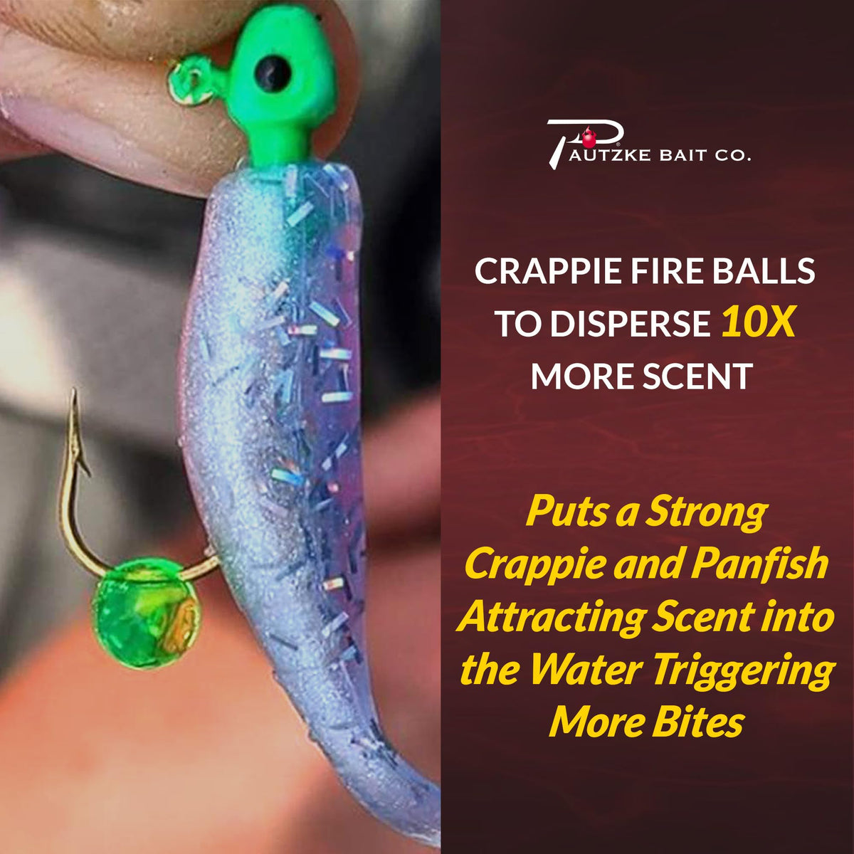 Crappie Fire Balls used with a jig; jig not included