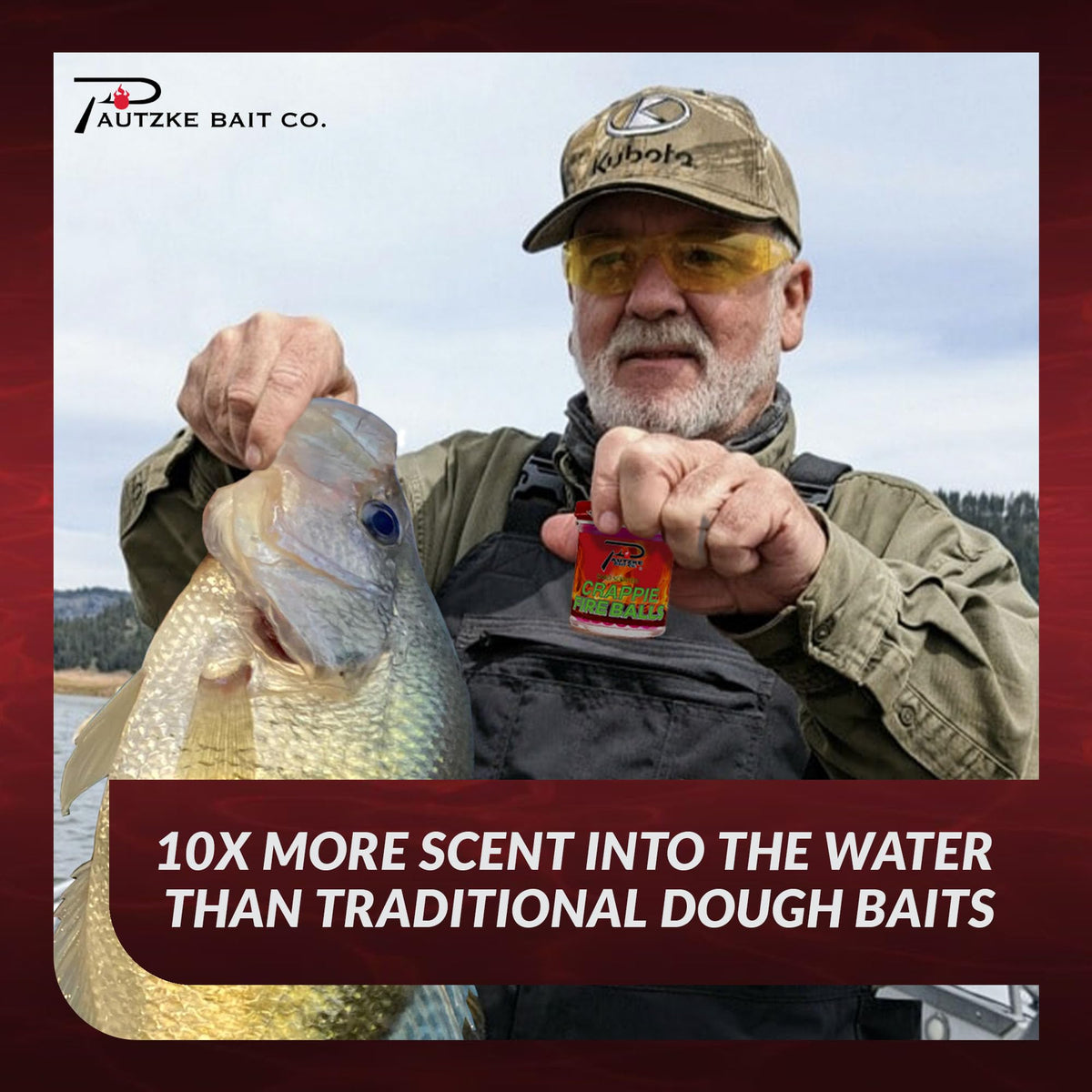 Crappie angler and Pautzke scent feature graphic