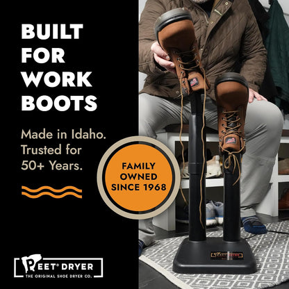 PEET Original dryer beside work boots