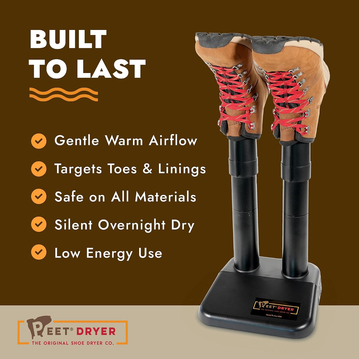 PEET Original gentle warm airflow illustration