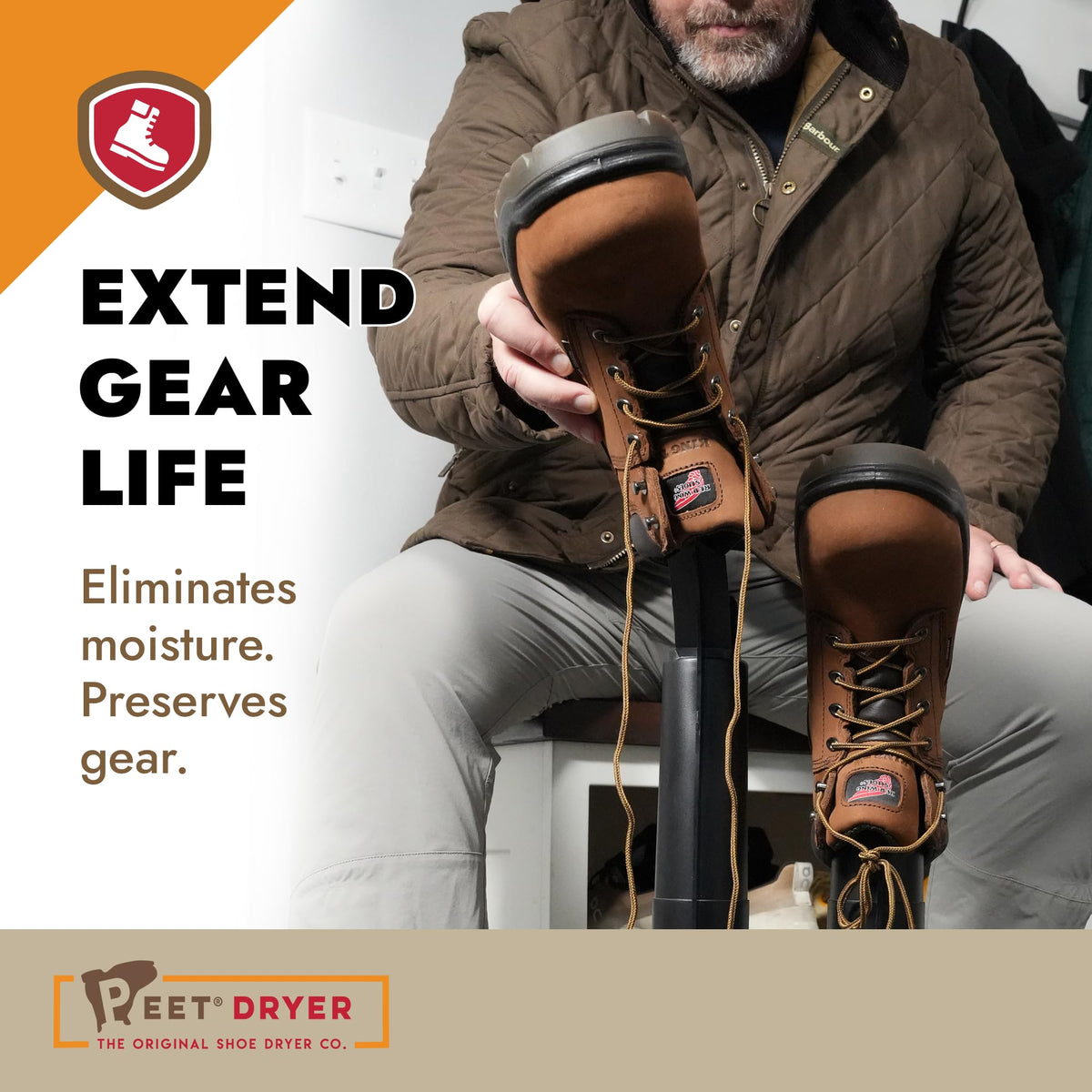 Work boot care with PEET Tall dryer